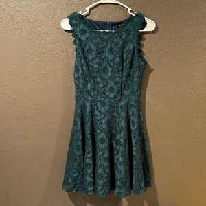 City Studio Green Lace Formal Dress
